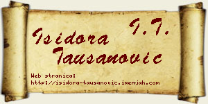 Isidora Taušanović vizit kartica
